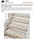 Rora Bullnose Carpet Stair Treads Nonslip For Wooden Steps Washable 14 Count New