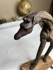 Vintage Unique Folk Art Wood Carving Of Giraffe Made From A Single Twisted Limb