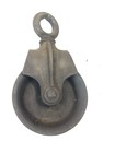 Antique 5  Cast Iron Barn Pulley Rusty Farmhouse Decor Cabin Primitive Well Ovi