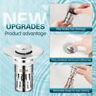 Universal Bathroom Sink Stopper 1 15-1 45  Pop Up  Anti-clog Drain Strainer 