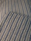 Laura Ashley Euro Pillow Shams - Blue White Stripes Quilted
