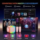 Mini Bluetooth Karaoke Machine With 2 Wireless Mics  Gift For Girls boys Aged 3 