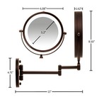 Lighted Wall Mount Makeup Mirror Dual Sided 10x Magnification Led Vanity Mirror
