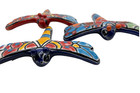 Talavera Dragonfly Cute  3  Small Mexican Pottery Folk Art Home Decor Multicolor