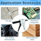 Dispensing Gun Kit Mixing Nozzle Tip 50ml 11 Ratio Manual Glue Applicator