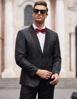 Mens Floral Tuxedo Jacket Paisley Shawl Lapel Suit Blazer Jacket For Dinner prom