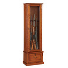 8 Gun Key Locking Gun Cabinet In Brown
