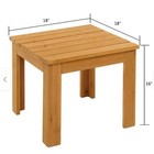 Wooden Square Side Table  End Table  For Indoor   Outdoor  Brown  Damaged