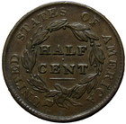 1828 Classic Head Half Cent  13-stars  Xf      Beautiful Original Example 