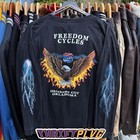 Vintage Y2k 2000 Live To Ride Freedom Cycles Lightning Long Sleeve Shirt Size Xl