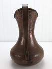 Vintage Hammered Copper Brass Pitcher 8  Swirl Handle