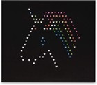 Lite-brite Magic Screen Set Pegs Templates Storage Tray Light Bright Box With 10
