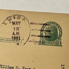 Error 1931 Loiza Puerto Rico To California Postal Card Missing Portion Of Cancel