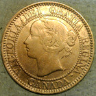 1859 Canada Large Cent  Narrow 9 Lovely Circ  Bn Multiple Obv    Rev  Die-cracks