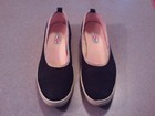  U s sports Black Canvas Slip On Shoes Vtg Size 8m Made In Usa