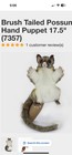 Brush Tail Possum Puppet Hansa Realistic Animal Plush Toy 45cm Rare