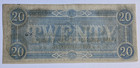 1864  20 Confederate States Of America Richmond Va Bank Note