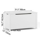 Kids Wooden Toy Box Storage With Safety Hinged Lid Storage Chest Organizer Bench