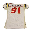 Sedrick Clark Orlando Rage 2001 Game Used Away Jersey Size 50  2