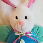 Vintage Pastel Bunny Rabbit Plush Easter Blue Green