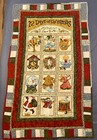 12 Days Of Christmas Panel Quilt Wall Hanging 46x28 Inches Handmade Quilted