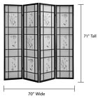 3 Or 4 Panel Room Divider Privacy Screen Panel Floral Botanical Print New