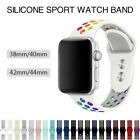 Silicone Sport Band For Apple Watch Ultra 2 9 8 7 6 5 4 3 Se 38 40 41 44 45 49mm