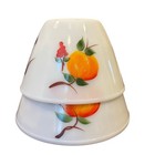 Vintage Fire King Gay Fad Mixing Bowls 6 1 2 Diam 3  Deep Peaches Pears Grapes