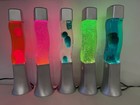 Set Of 5 Retro Wavy Lava Lamps   Glitter Lamps