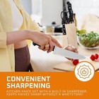 New 15-piece Kitchen Knife Wood Block Set Stainless Steel