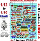 Clear Vinyl Racing Sticker Sheet 106 Variety-r c Model Die-cut -decals 1 12-1 10