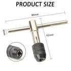 6pcs T Handle Tap Wrench Set M3 M4 M5 M6 M8 Metric Thread Tapping Tools
