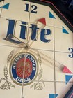Vintage 1989 Mcm Miller Light Beer Sign 20    X 20    Clock Battery