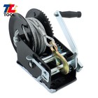 Steel Cable Hand Crank Winch 3500 Lbs 2 Way Ratchet Boat Winch 33 Ft Cable