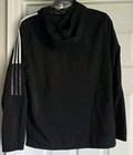 Adidas Kids Windbreaker With Hood And Pockets Black Size 13 14