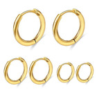 Stainless Steel Huggie Hoop Earrings Unisex Fashion Jewelry For Women  Men
