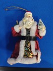 5 Vintage Hand Crafted Santa Claus Figure Christmas Tree Ornament   4 3 4  Tall 