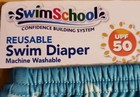 Swim School Reusable Swim Diaper 6 Months 13-18 Lbs Teal W  Purple Ruffles New 