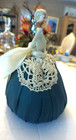 Beautiful Vintage Porcelain Lady Bust Pin Cushion