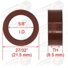  6-pk  Viton Gaskets For Boiler Sight Gauge Glass  5 8  Id  Steamer Up To 428   f