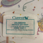 Vintage 1991 Current Inc Gift Wrap 2 Sheets Celebrate Birthday Unopened Package