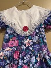 Vintage 80   s Girls Floral Lace Dress Size 4  read For Sizing