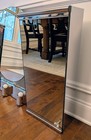 Vtg Chrome Mirror Mcm Medicine Cabinet Lighted Shelves Hanging 3 Piece Vanity