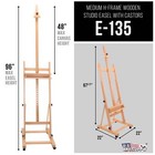 Wooden Beechwood Adjustable H-frame Studio Easel  Artist Tray Wheels Hold Canvas