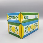 Vintage Syndicate Floral Metal Tin Box With Hinged Lid 3 5  X 5 25  X 3 25 