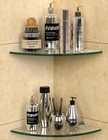 Glass Corner Shower Shelf 2 Pack  9 5  Tempered Glass Shower Caddy  No-drill    