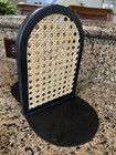 Bookends Arched Rattan Black Metal Set Of 2 7 75   