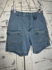 Vintage 90s Columbia Pfg Fishing Hiking Denim Jean Cargo Shorts Women s Size M