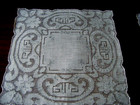 Antique 2 Handkerchief Wedding Needle Lace  lavishly Emb er Combo Design