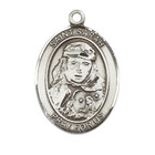 Sterling Silver Saint Sarah Medal Pendant 18  Lobster Claw Chain Necklace W  Box